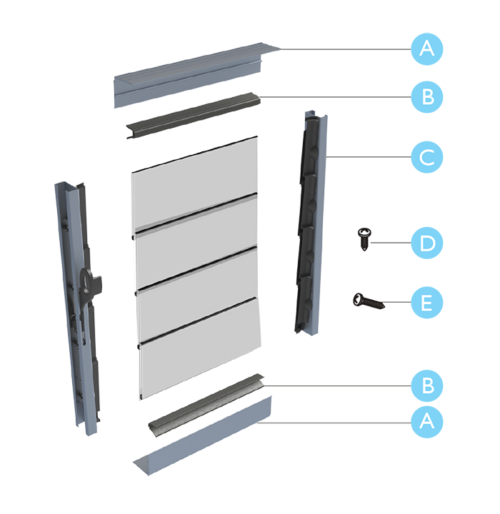 Palmair Louvre System Components