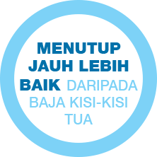 Menutup jauh lebih baik daripada baja kisi-kisi tua